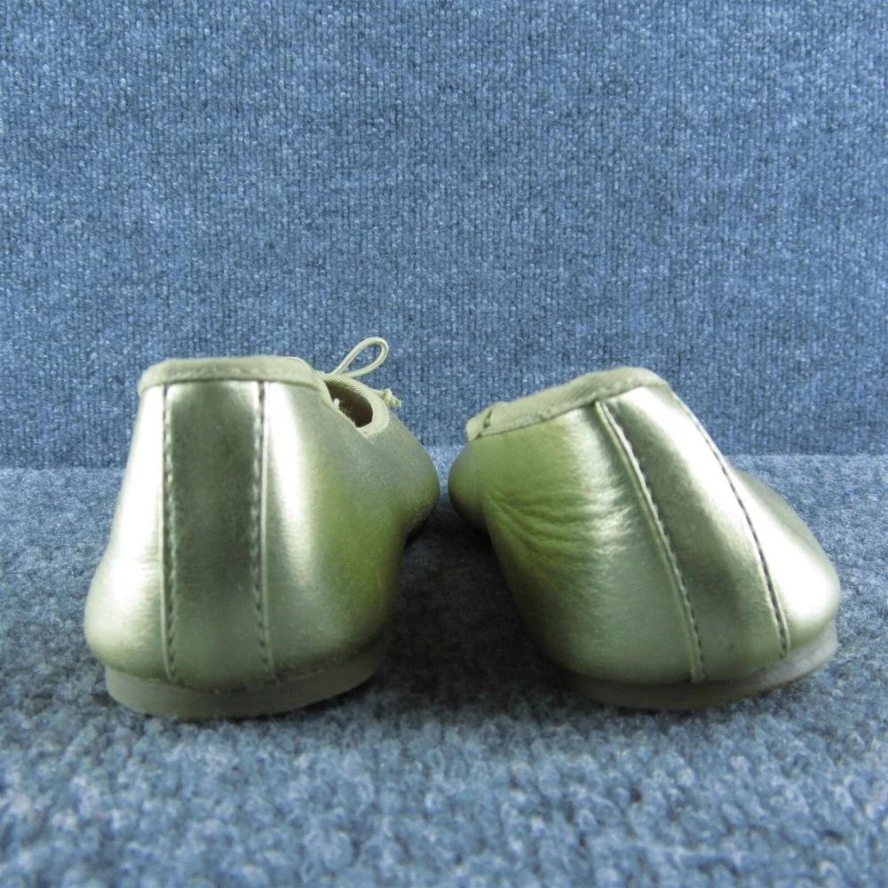 Wonder Nation Youth Girls Ballet Shoes Size 3 Medium Gold‎ Synthetic Slip On